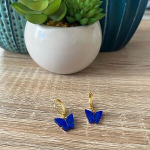 5/$25 Hypoallergenic Acrylic Butterfly Huggie Hoop